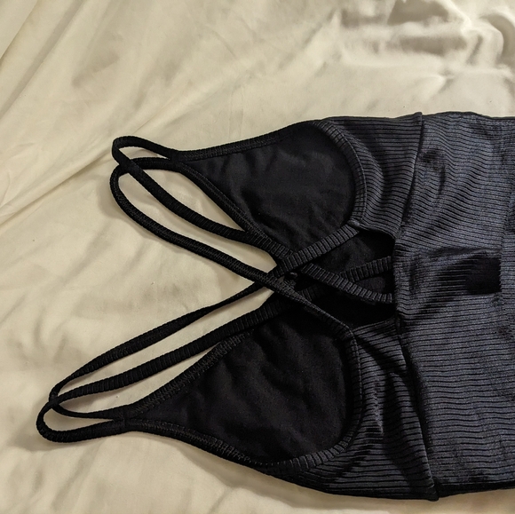 Booty By Brabants Smooth Black Unlined Bra Top with Criss Cross Strap One Size - Picture 8 of 10